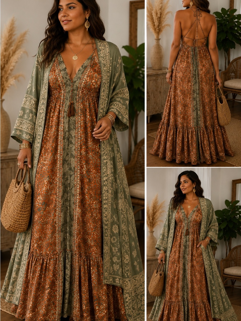 Indian Silk Maxi Dress